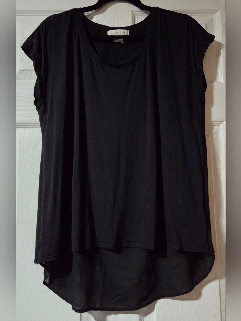 Black Women's Layered Hi-Low Tee
